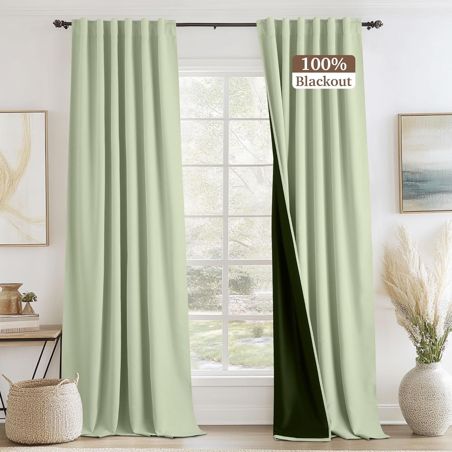 RYB HOME Velvet Curtains 96 inches - Blackout Curtains for Living Room,Thermal Insulated Noise Reducing Panels Luxury Vertical Sense Window Decor for Party Backdrops, Navy Blue, W52 x L96, 2 Panels
