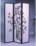 Serenity Bamboo Garden Room Divider, 3-8 Panels (8 Panels with Butterflies)