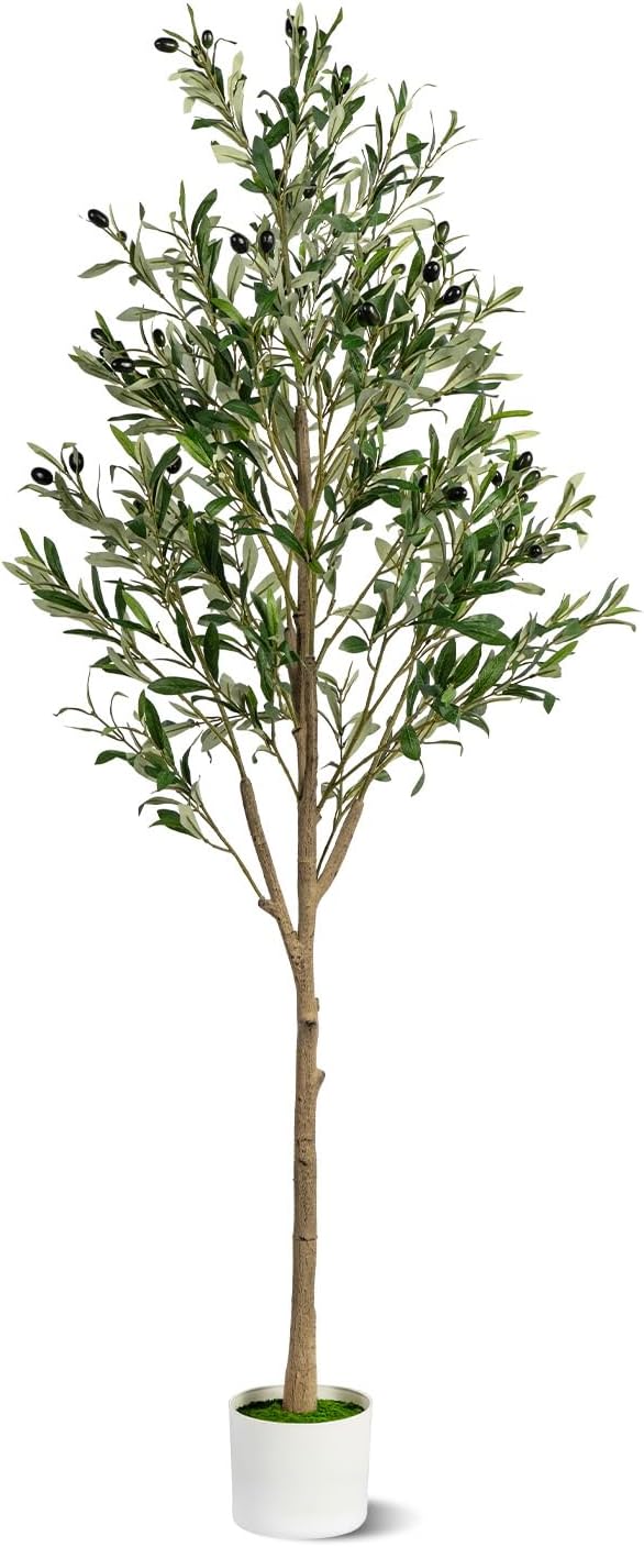 Artificial Lemon Tree 5FT Tall Faux Lemon Tree 5 Feet Fake Lemon Tree Faux Plants with Realistic Trunk and Lifelike Leaves and Fruits for Home Office Decor (Lemon Tree, 5 FT)