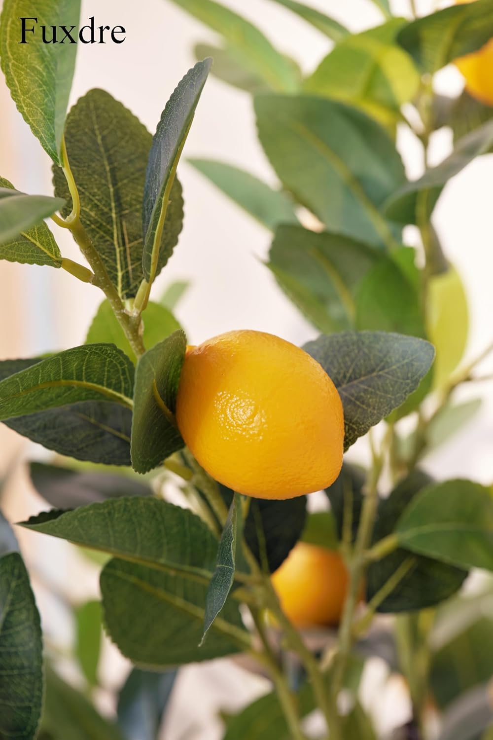 5ft Tall Artificial Lemon Tree with Fake Lemons Floor Plants Artificial for Decor Realistic to Indoor Home Office Fauxe Lemon Tree, Yellow