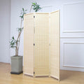 6 Panel Room Divider and Folding Screen Room Divider,Bamboo Room Divider for Room Separation,67" H x 92.1" W