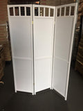 Select Color and Panel All Pine Wood Room Divider (White, 3)