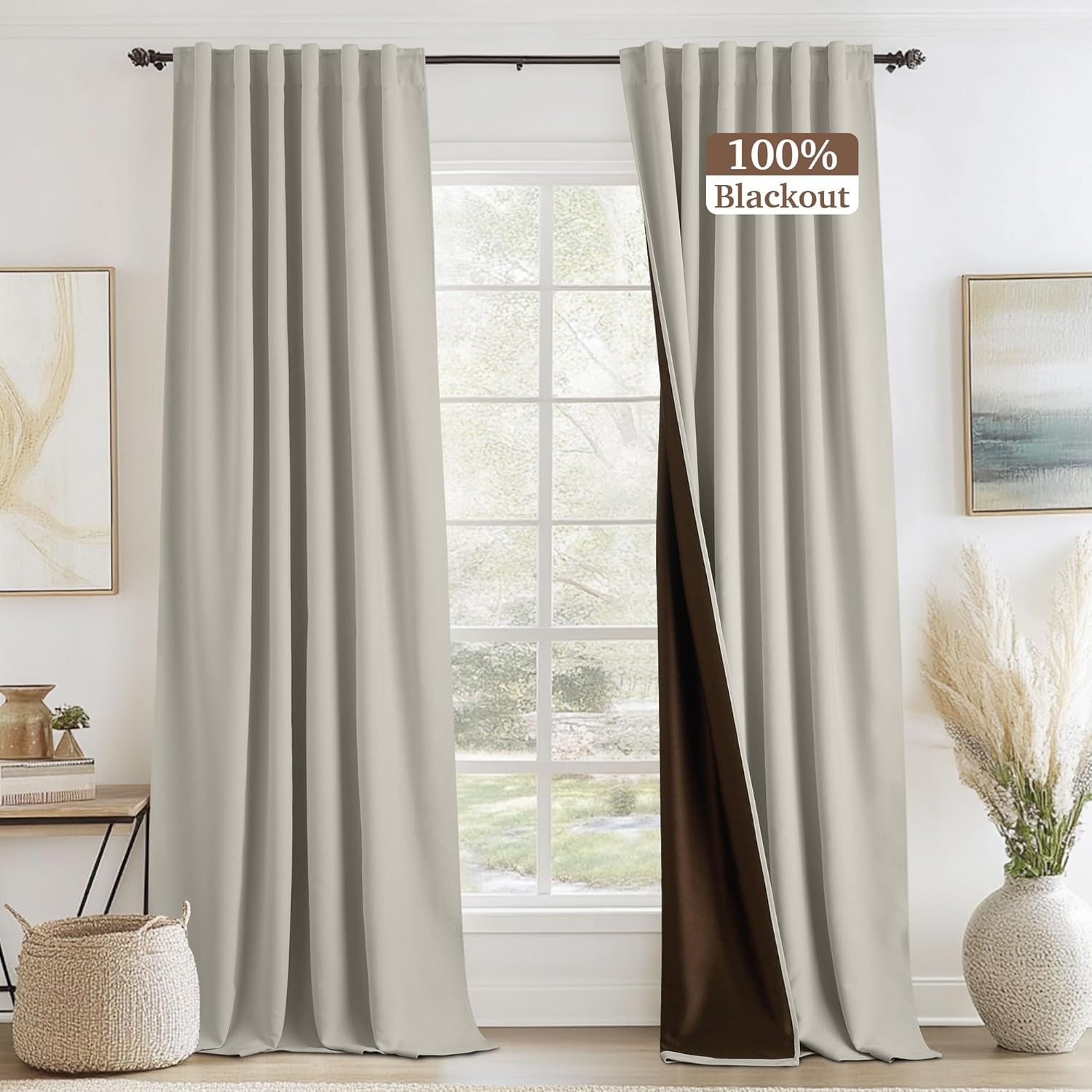 RYB HOME Velvet Curtains 96 inches - Blackout Curtains for Living Room,Thermal Insulated Noise Reducing Panels Luxury Vertical Sense Window Decor for Party Backdrops, Navy Blue, W52 x L96, 2 Panels